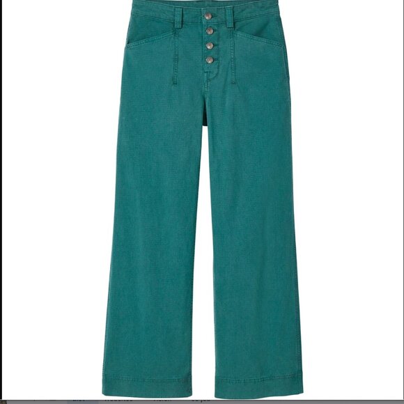 Duluth Trading Square Button-Fly Pants in Deep Seaglass Turqoise size 14 - Picture 7 of 7